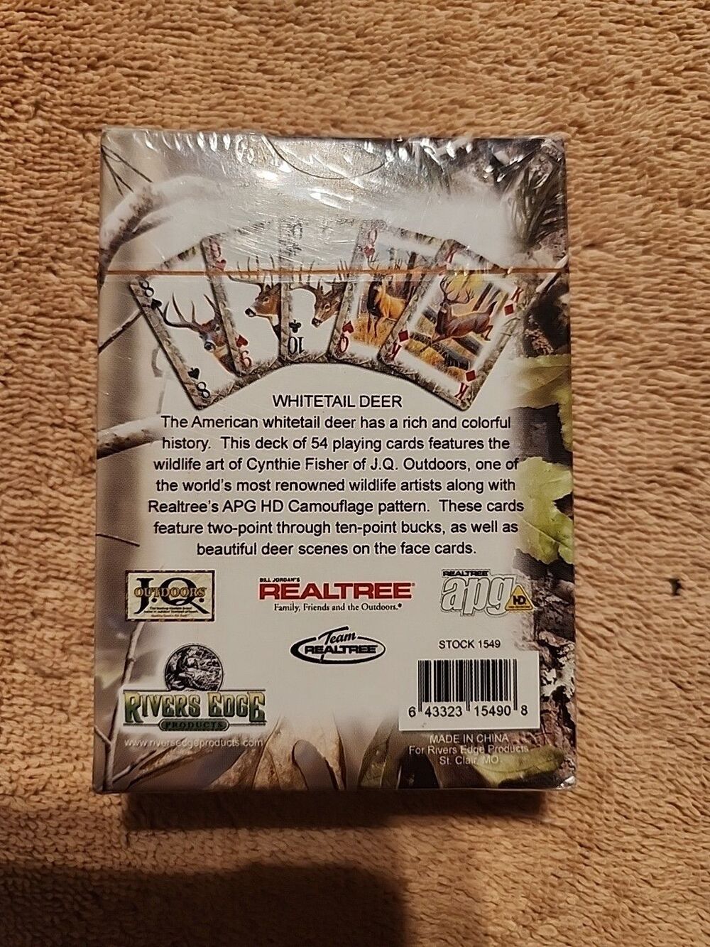 Hunting Camp Cards - Camouflage Whitetail Deer Playing Card Deck Sealed - Picture 2 of 2
